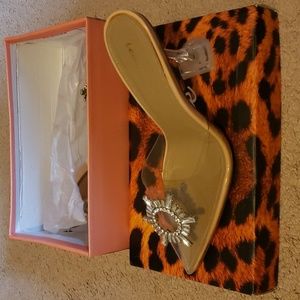 Lemonade clear mules size 8.5